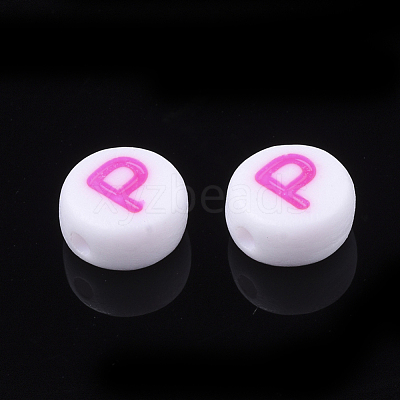 Initial Acrylic Beads X-OACR-E001-20P-1