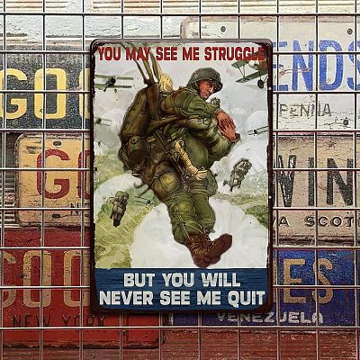 Vintage Metal Tin Sign AJEW-WH0189-023-1