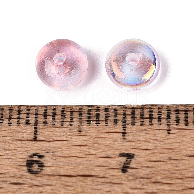 Baking Paint Electroplate Transparent Glass Beads EGLA-Q141-01A-A06-1
