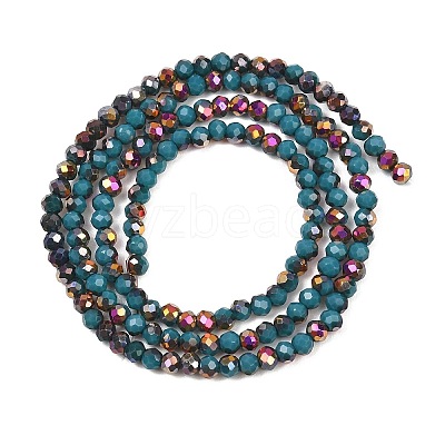 Electroplate Glass Beads Stradns EGLA-H114-02B-14-1