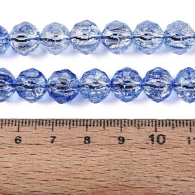 Crackle Transparent Glass Beads Strands GLAA-N063-10mm-04-1