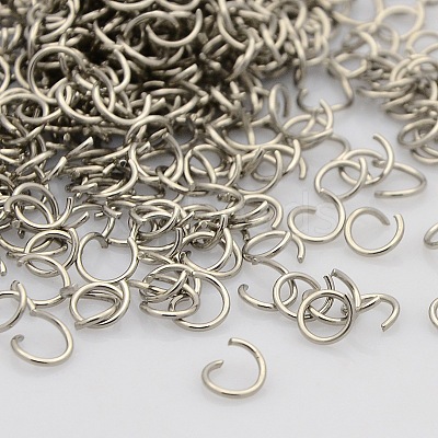 Tarnish Resistant 304 Stainless Steel Open Jump Rings STAS-N015-03-8x1mm-1