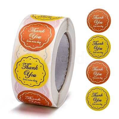 1 Inch Thank You Stickers LS-DIY-G013-A15-1