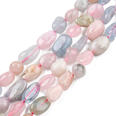 Natural Morganite Beads Strands G-R445-8x10-28-1