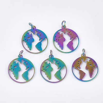 Ion Plating(IP) 201 Stainless Steel Pendants STAS-S105-JN239-1
