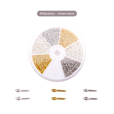 1 Box Three Colors Iron Screw Eye Pin Peg Bails IFIN-X048-02-1