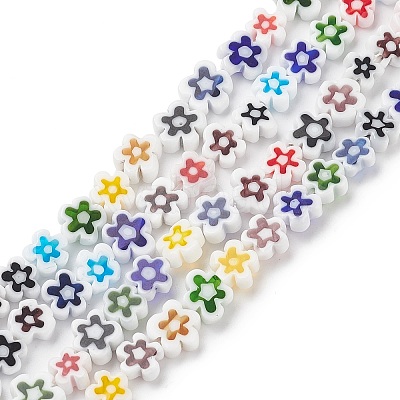 Handmade Millefiori Glass Bead Strands LAMP-J035-8mm-11-1