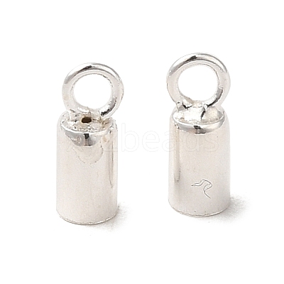 925 Sterling Silver Cord Ends STER-F032-09S-1.8mm-1