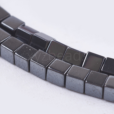 Electroplate Non-magnetic Synthetic Hematite Beads Strands G-J170A-2x2mm-03-1