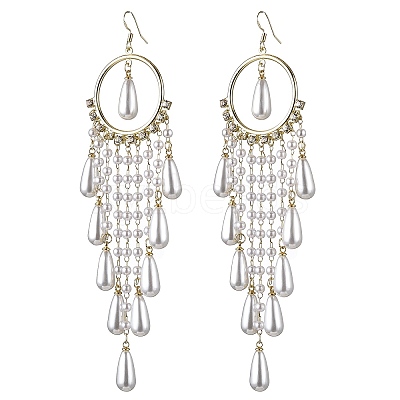 Alloy Crystal Rhinestone Chandelier Earrings EJEW-G439-02G-1