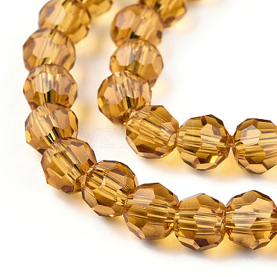 Transparent Glass Bead Strands GLAA-R166-4mm-01H-1