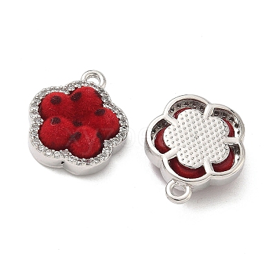 Brass Micro Pave Cubic Zirconia Pendants KK-C158-03C-P-1