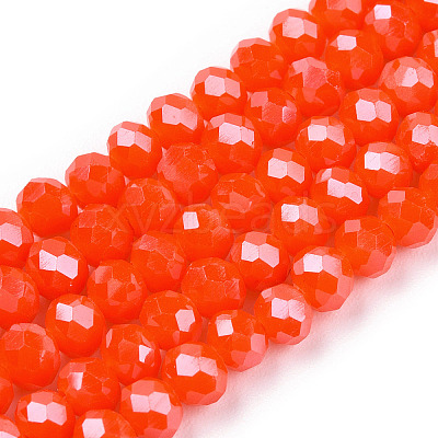 Electroplate Glass Beads Strands EGLA-A034-P3mm-A27-1