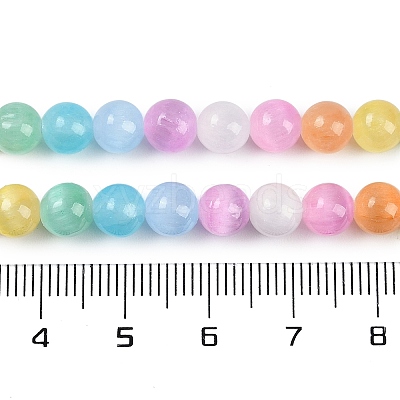 Macaron Color Natural Selenite Beads Strands G-F780-A01-01-1