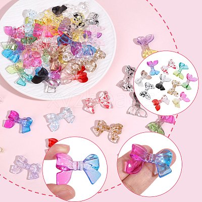 54Pcs 18 Colors Transparent Acrylic Beads OACR-PA0001-81-1
