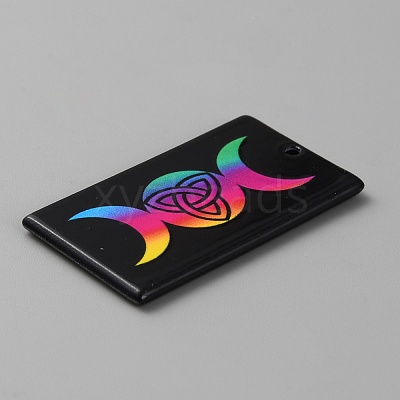 Printed Acrylic Pendants OACR-WH0036-23S-1