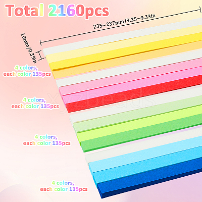 4 Colors Lucky Star Origami Paper DIY-SC0027-23-1