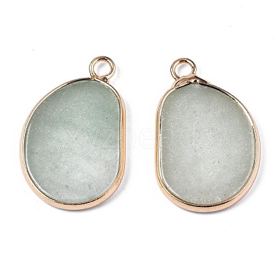 Natural Green Aventurine Pendants G-S359-317B-1