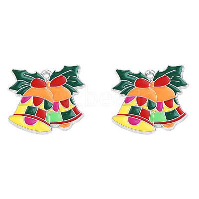 Rack Plating Alloy Enamel Pendants X-ENAM-N060-05P-1