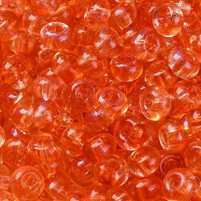 3/0 Baking Paint Transparent Colours Glass Round Beads SEED-L011-13A-13-1