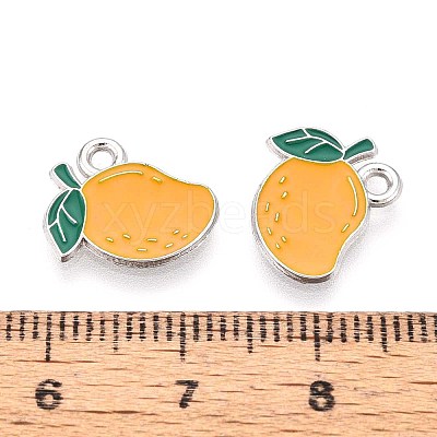 Fruit Alloy Enamel Charms PALLOY-S058-01P-29-1