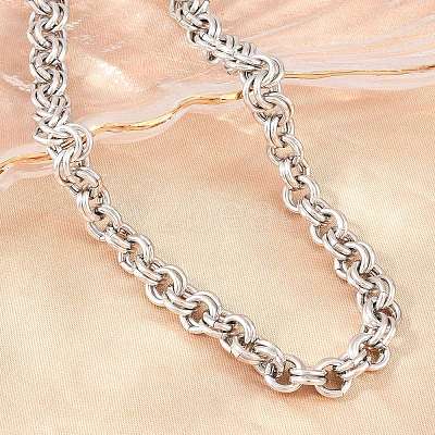 7MM 304 Stainless Steel Double Link Chain Necklaces for Women SA-H001-24P-1
