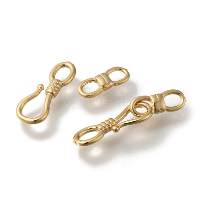Brass S-Hook Clasps KK-H502-09G-1