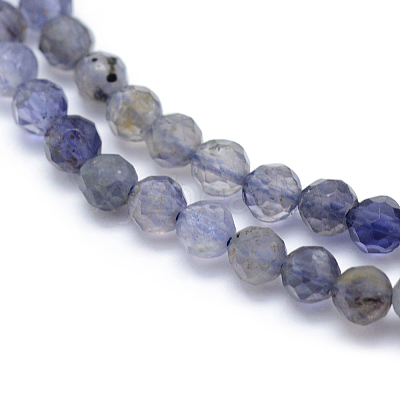 Natural Cordierite/Iolite/Dichroite Beads Strands LS-G-E411-39-3mm-1