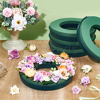 5Pcs Resin Foam Mud Block Ring AJEW-WA0003-20-1