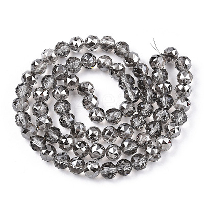Electroplate Transparent Glass Beads Strands EGLA-N002-34C-C12-1