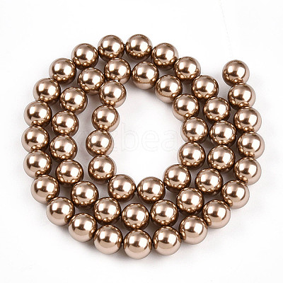 Baking Paint Pearlized Glass Pearl Bead Strands HY-N002-8mm-A06-1