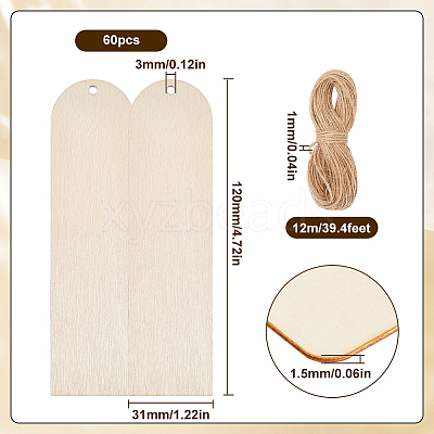 DIY Wood Bookmarks Making Kits WOOD-SP0001-21A-1