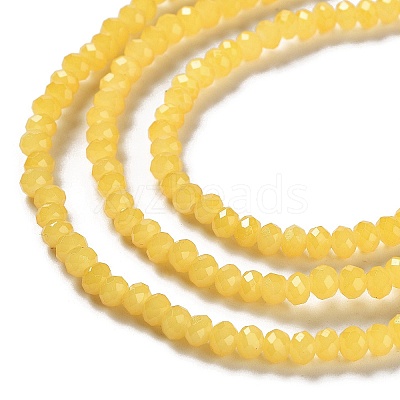 Baking Paint Imitation Jade Glass Bead Strands X-DGLA-A034-J4MM-A30-1