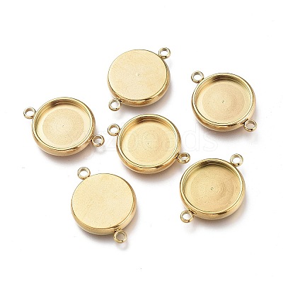 Ion Plating(IP) 304 Stainless Steel Cabochon Connector Settings STAS-I161-03E-G-1