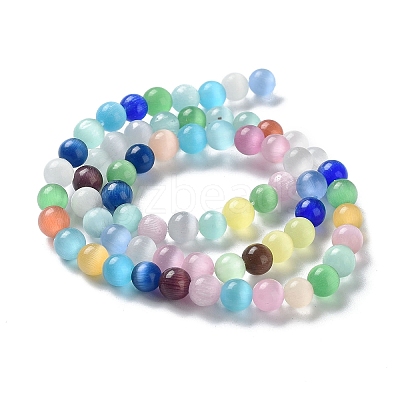 Round Cat Eye Beads Strands CE-R009-02-6mm-1