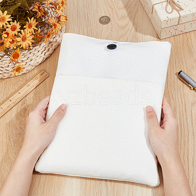 Cotton & Linen Book Sleeve with Button & Front Pocket ABAG-WH20005-14C-01-1