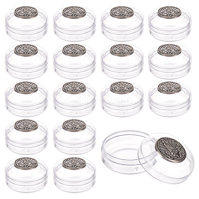 Round Transparent Plastics Display Boxes CON-WH0088-39-1