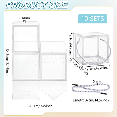 Foldable Hot Stamping Transparent PVC Packaging Boxes CON-WH0123-24A-01-1