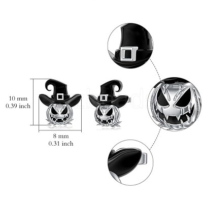 Halloween Alloy Enamel Stud Earrings WGD1460-01-1
