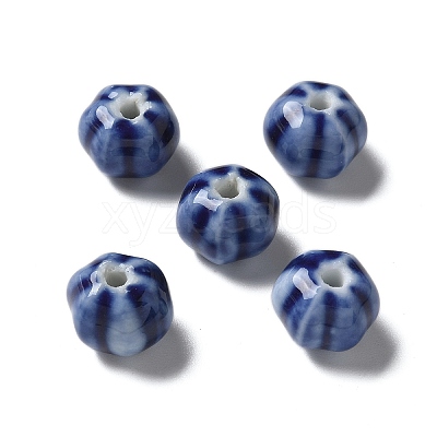 Vintage Porcelain Pumpkin Beads PORC-L080-H-1