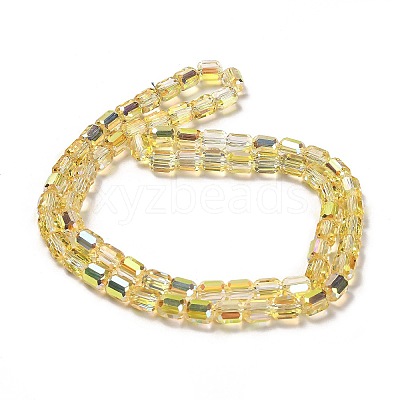 Electroplate Glass Beads Strands EGLA-D030-19G-1