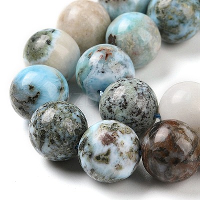 Natural Larimar Beads Strands G-P524-A02-05-1