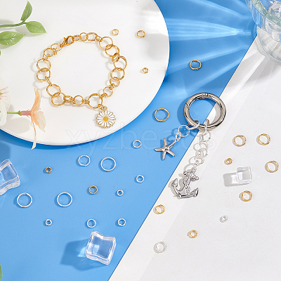 180Pcs 12 Styles Brass Split Rings FIND-PH0020-26-1