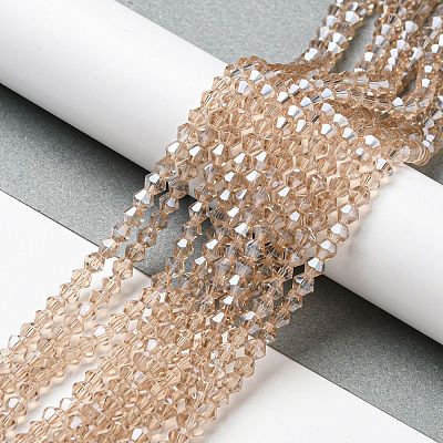 Transparent Electroplate Glass Beads Strands LS-EGLA-A039-T4mm-A12-1