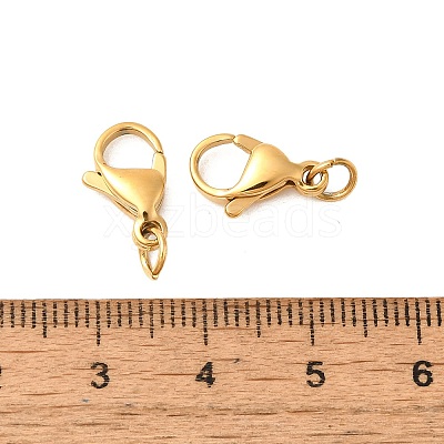 Ion Plating(IP) 304 Stainless Steel Lobster Claw Clasps Hand Polished STAS-AB13-G-02-1