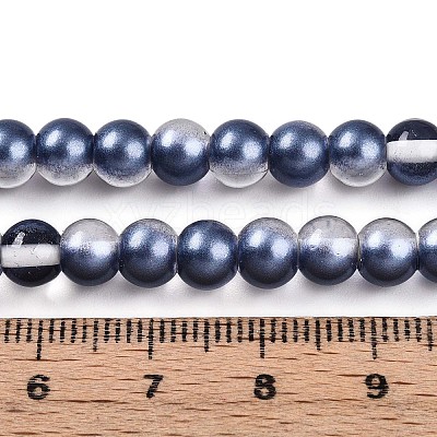 Baking Paint Transparent Glass Beads X1-DGLA-N011-6mm-08-1