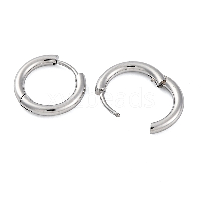 Tarnish Resistant 202 Stainless Steel Huggie Hoop Earrings EJEW-O087-06F-P-01-1