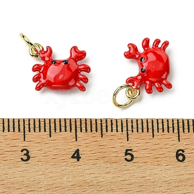 Brass Enamel Pendants KK-C143-54A-G-1