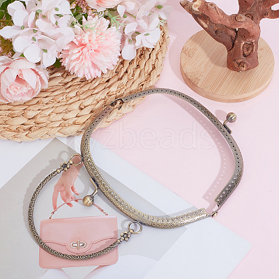 1Pc Flower Iron Kiss Lock Purse Frame Handle PURS-CN0001-08-1