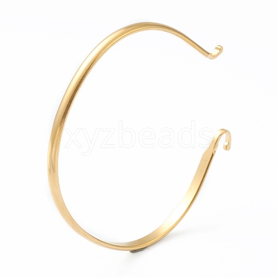 Ion Plating(IP) 304 Stainless Steel Cuff Bangle Making STAS-H154-01G-1